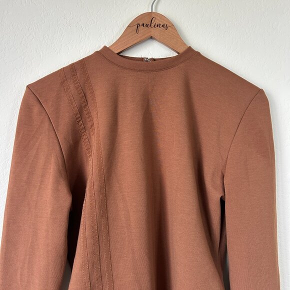 Adidas Ivy Park Bodysuit Womens XL Brown Beyonce Long Sleeve 3 Stripe Athletic - Picture 2 of 9